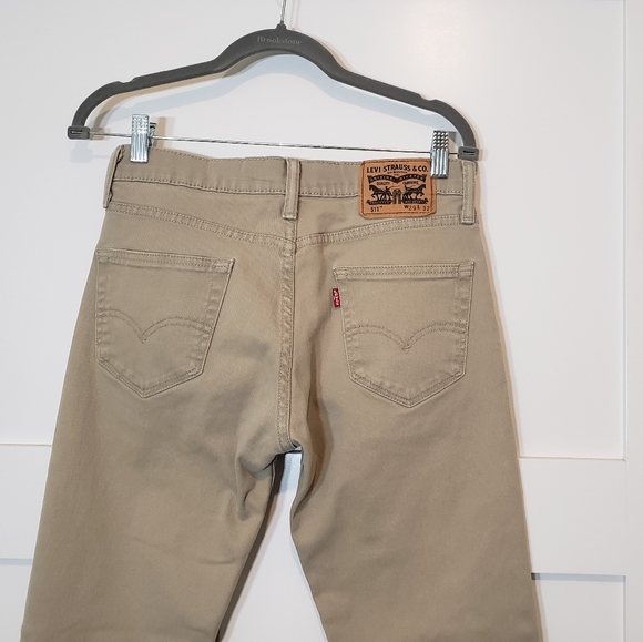 Levi's 511 Slim Fit Tan Mid Rise Jeans With Stretch 29 X 32 - Picture 10 of 16